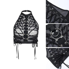 Grunge Gothic Top And Bottom, Hottest Three Items Clothes For Women - Wonder Skull