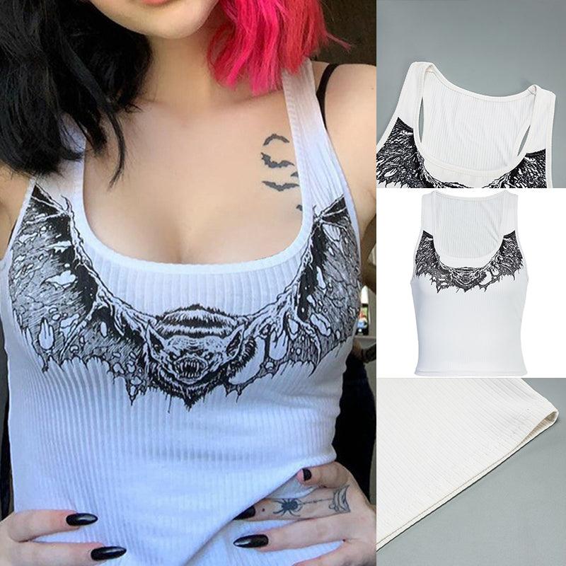 Punk Gothic Sleeveless Tank Top, Sexy NightClub Corset For Women - Wonder Skull