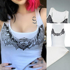 Punk Gothic Sleeveless Tank Top, Sexy NightClub Corset For Women - Wonder Skull