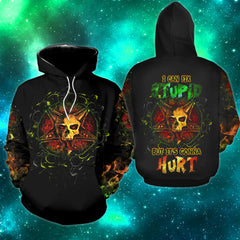 I Can't Fix Stupid But It's Gonna Hurt Funny Hoodie For Women - Wonder Skull