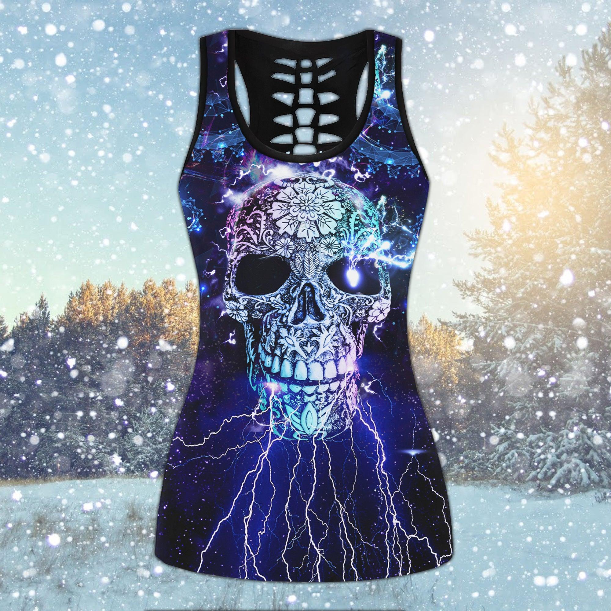 Purple Thunder Skull Combo Tanktop & Leggings - Wonder Skull