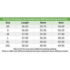 Black White Wolf All Over Print Women One Shoulder Dress With Waist Shirring, Long Hoodie For Women - Wonder Skull