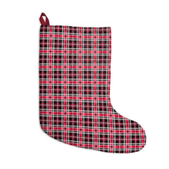 Plaid Pink Flannel Stockings - Wonder Skull