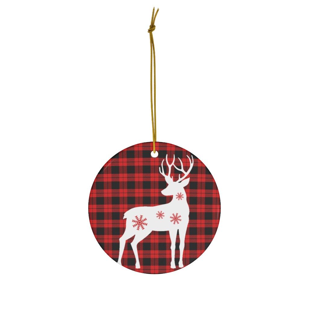 Christmas Reindeer Ceramic Ornaments - Wonder Skull