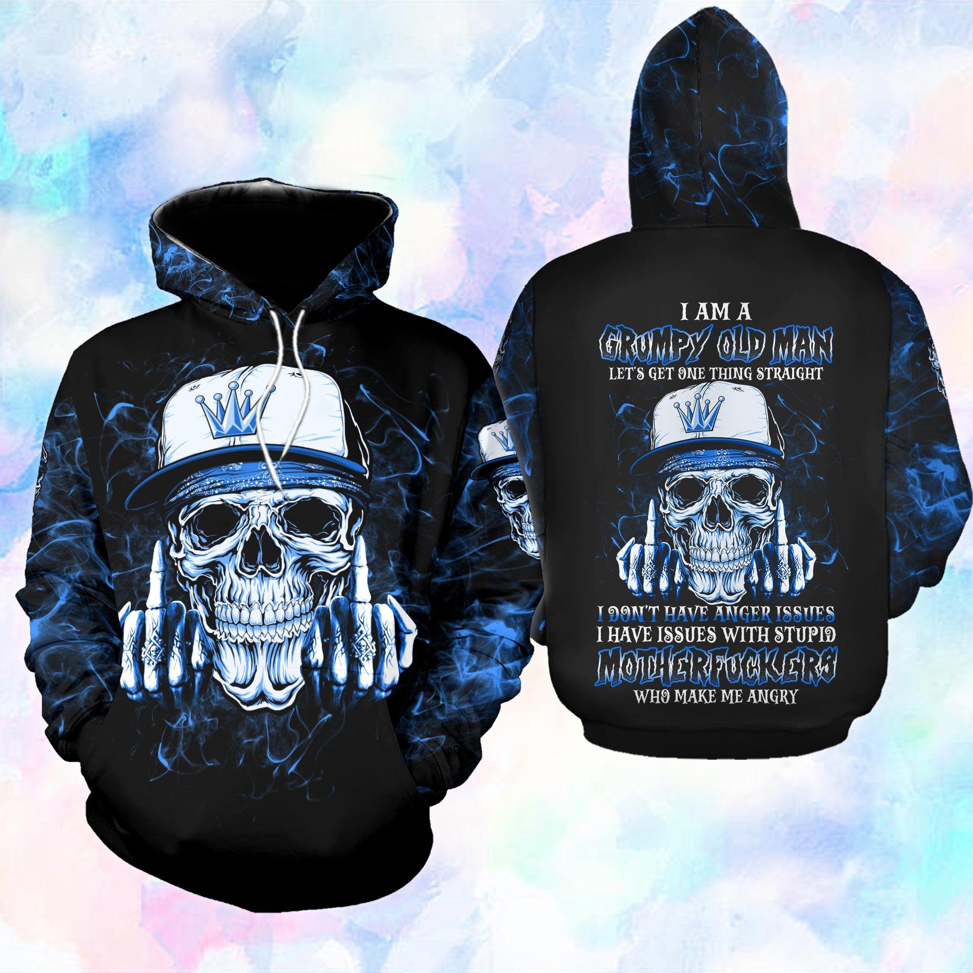 I Am A Grumpy Old Man Funny Hoodie For Women - Wonder Skull