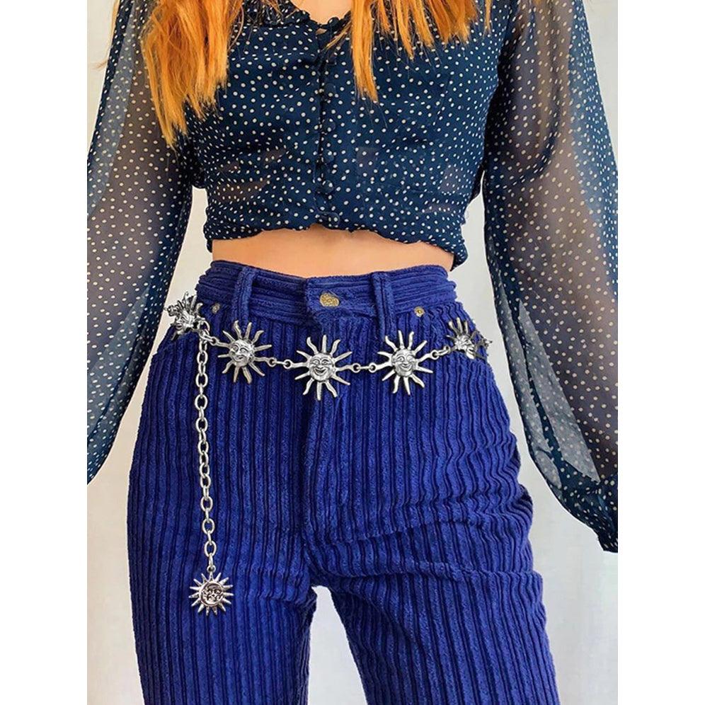 Multi Selection Sun Moon Belt, Beautiful Golden And Silver Accesories For Women - Wonder Skull