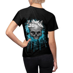 Water Color Skull All Over Print T-shirt For Women - Wonder Skull