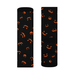 Horror Pumpkin Halloween Sublimation Socks - Wonder Skull