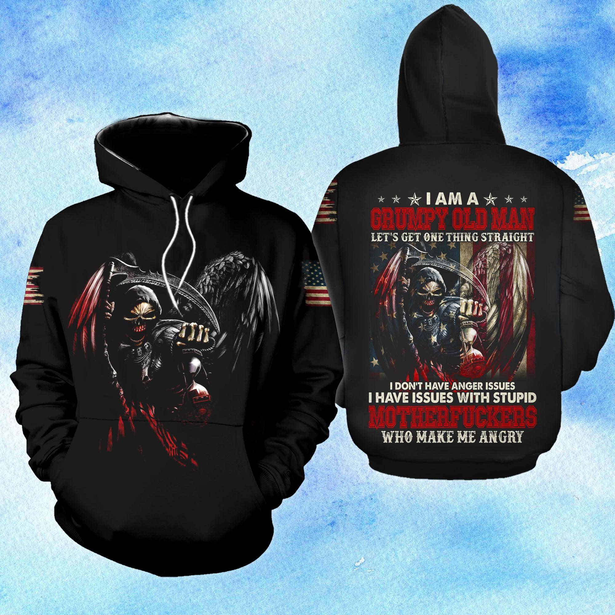 I'm A Grumpy Old Man Funny Hoodie For Women - Wonder Skull