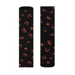 Horror Pumpkin Halloween Sublimation Socks - Wonder Skull