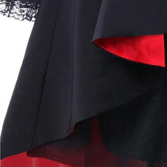 Gothic Asymmetrical Coat, Warmest Long Sleeve Outwear For Women - Wonder Skull