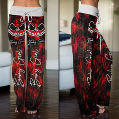 Horror Red Nightmare High-waisted Wide Leg Pants - Wonder Skull
