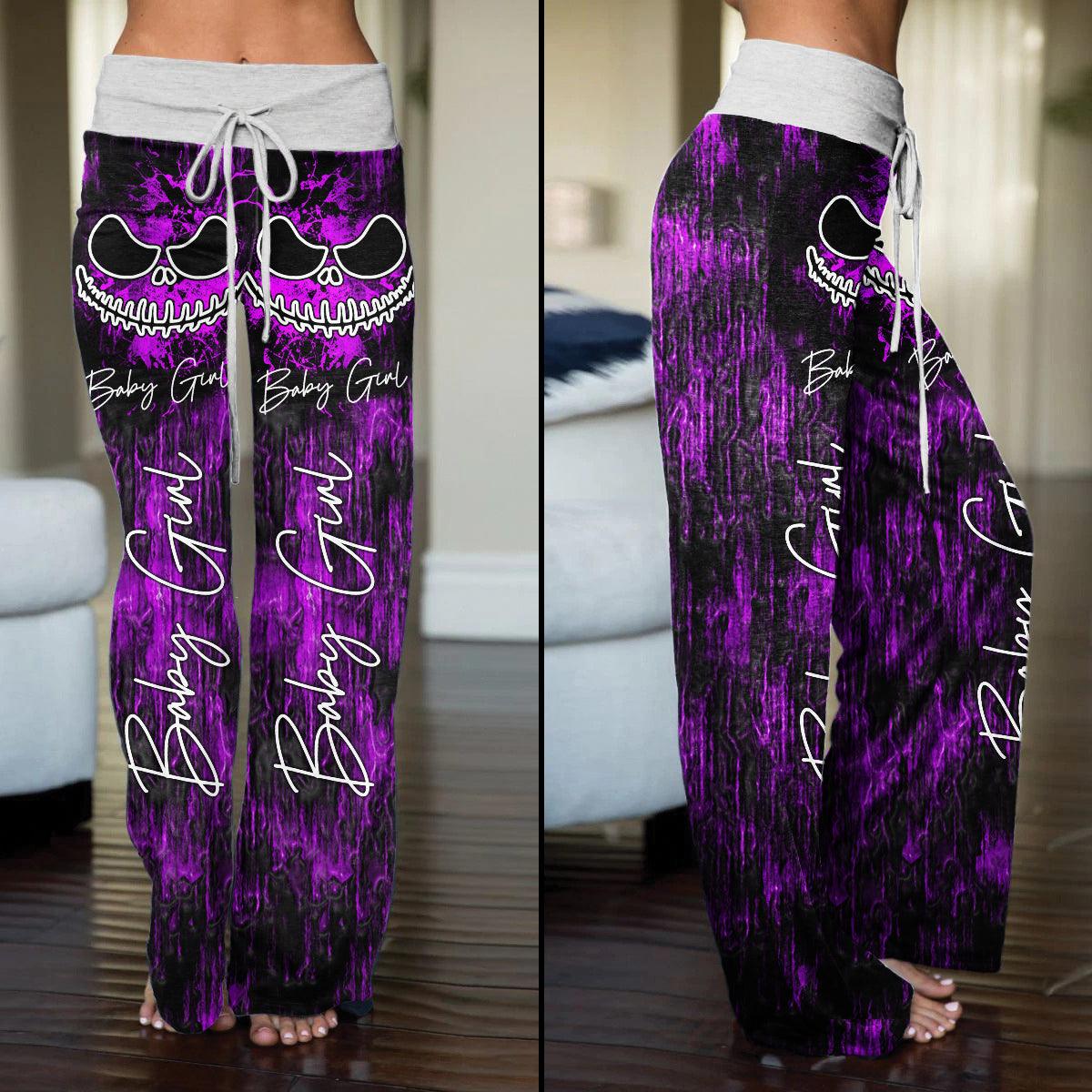 Horror Purple Nightmare High-waisted Wide Leg Pants - Wonder Skull