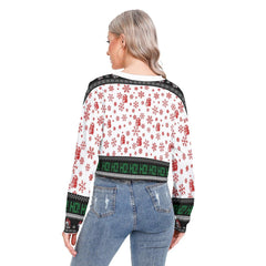 Skull Ugly Long Sleeve Sweatshirt With Hem Drawstring - Wonder Skull