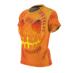 Halloween Pumpkin All Over Print T-shirt For Women - Wonder Skull