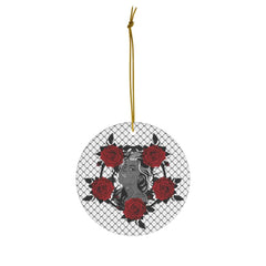 Vintage Sugar Skull Girl With Roses Ceramic Ornaments - Wonder Skull