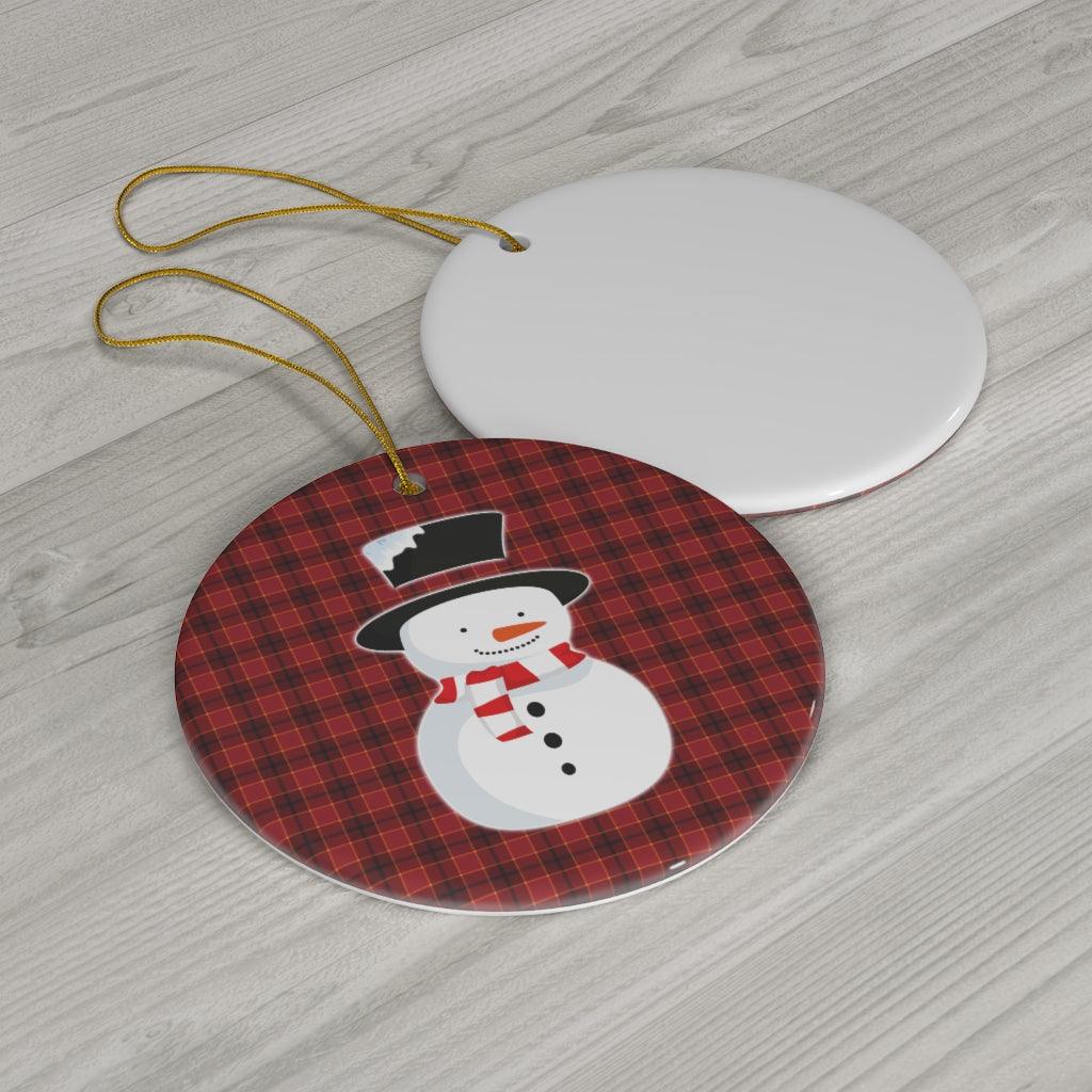 Snowman Floral Ceramic Ornaments - Wonder Skull