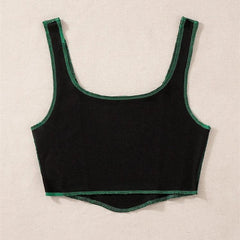 Gothic Moon Graphic Crop Top, Cute Sleeveless Casual Tank Top For Women - Wonder Skull