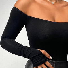 Gothic Casual Floral Lace Top, Impressive Shoulder Off Daily Wear For Women - Wonder Skull