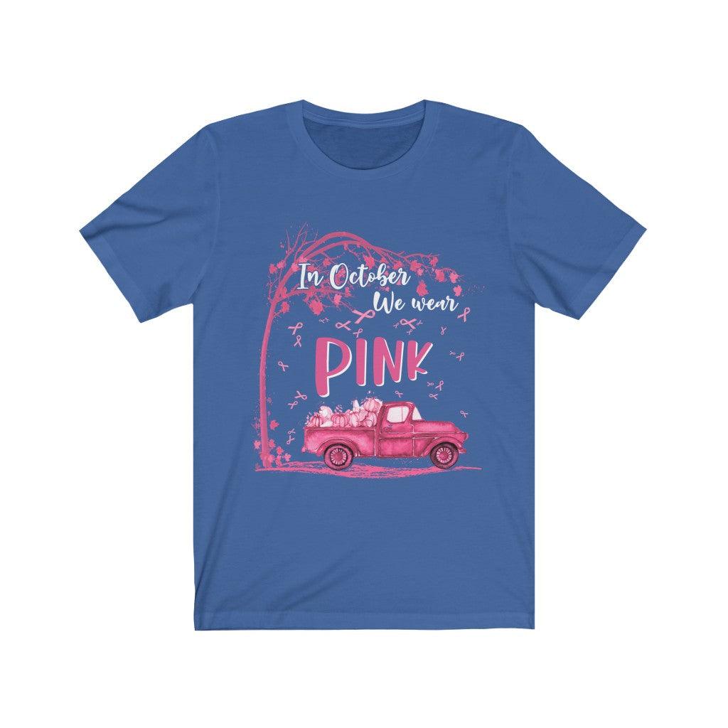 In October We Wear Pink T-Shirt - Wonder Skull