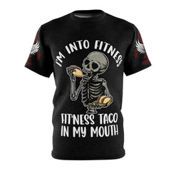 I'm Into Fitness - Unisex AOP Cut & Sew Tee - Wonder Skull