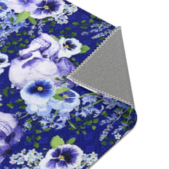 Skull Bloomfield Ave Purple Pansy Area Rugs - Wonder Skull