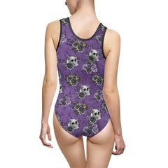 Skull And Dahlia Women's Classic One-Piece Swimsuit - Wonder Skull
