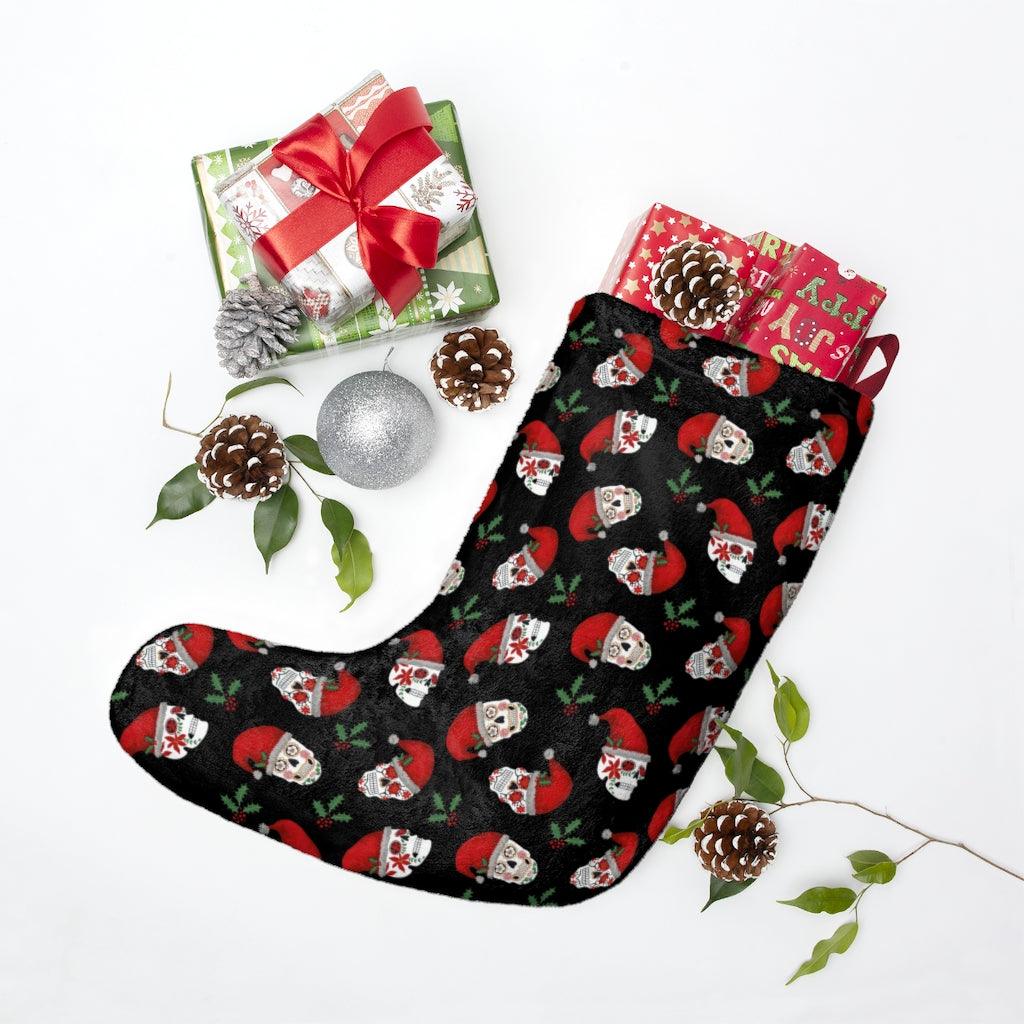 Skull Santa Claus Bauble Mistletoe Christmas Stockings - Wonder Skull