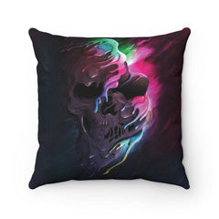 Dripping Skull Spun Polyester Square Pillow - Wonder Skull
