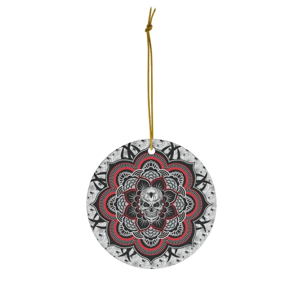 Darkness Spider Skull Lotus Ceramic Ornaments - Wonder Skull