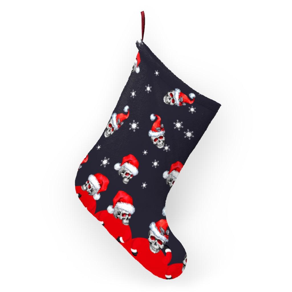 Funny Christmas Skull Red Eye Stockings - Wonder Skull