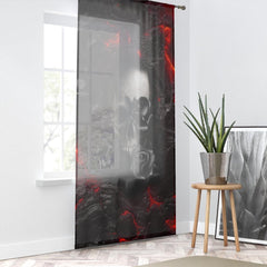 Skull Lava Window Curtain - Wonder Skull