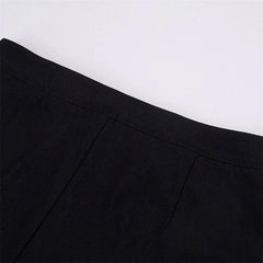 Gothic Petagram Cutout High Waist Tights, Sexy Zipper Leggings For Women - Wonder Skull