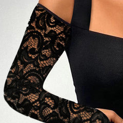 Gothic Casual Floral Lace Top, Impressive Shoulder Off Daily Wear For Women - Wonder Skull