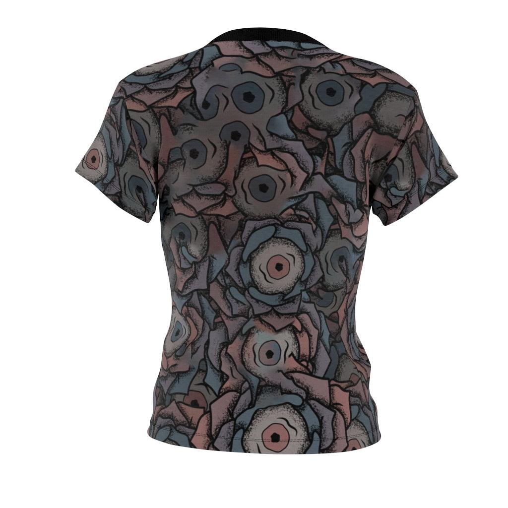 Skull Girl Caricature All Over Print T-shirt For Women - Wonder Skull