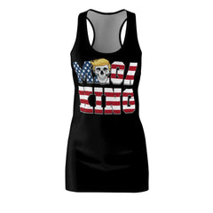 Maga King Funny Women's Cut & Sew Racerback Dress - Wonder Skull