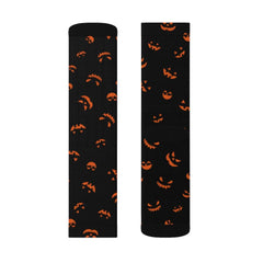 Horror Pumpkin Halloween Sublimation Socks - Wonder Skull