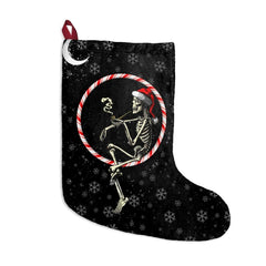 Skull Santa Claus On The Moon Christmas Stockings - Wonder Skull