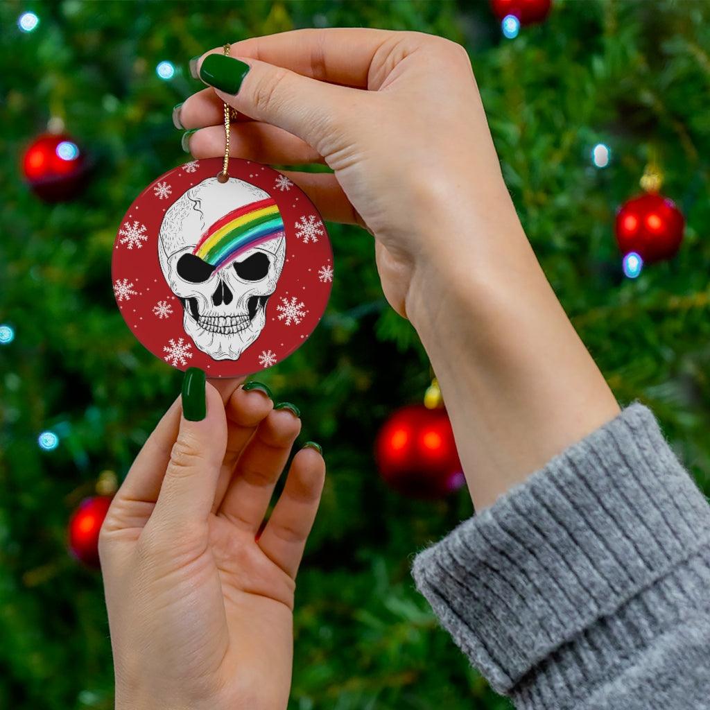 Sketch Skull Rainbow Ceramic Ornaments - Wonder Skull