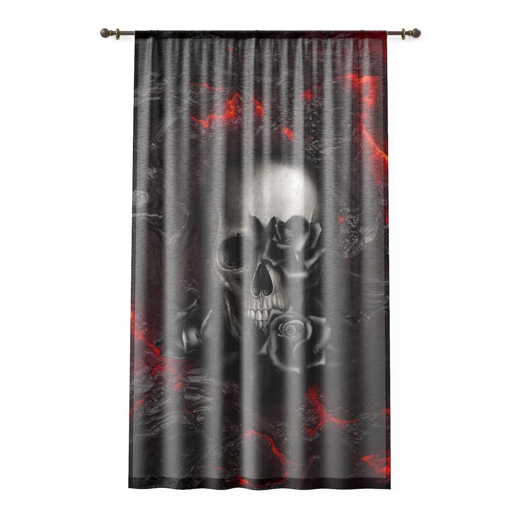 Skull Lava Window Curtain - Wonder Skull