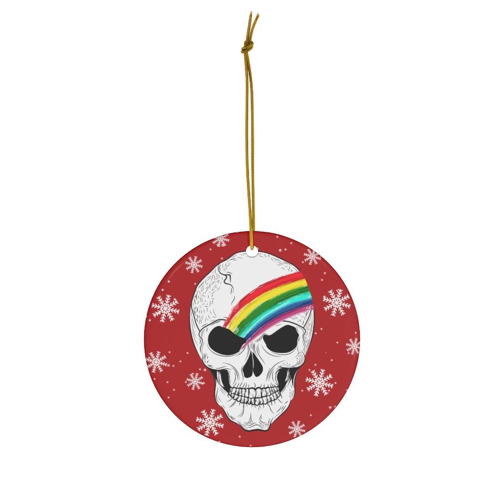 Sketch Skull Rainbow Ceramic Ornaments - Wonder Skull