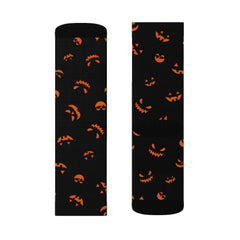 Horror Pumpkin Halloween Sublimation Socks - Wonder Skull