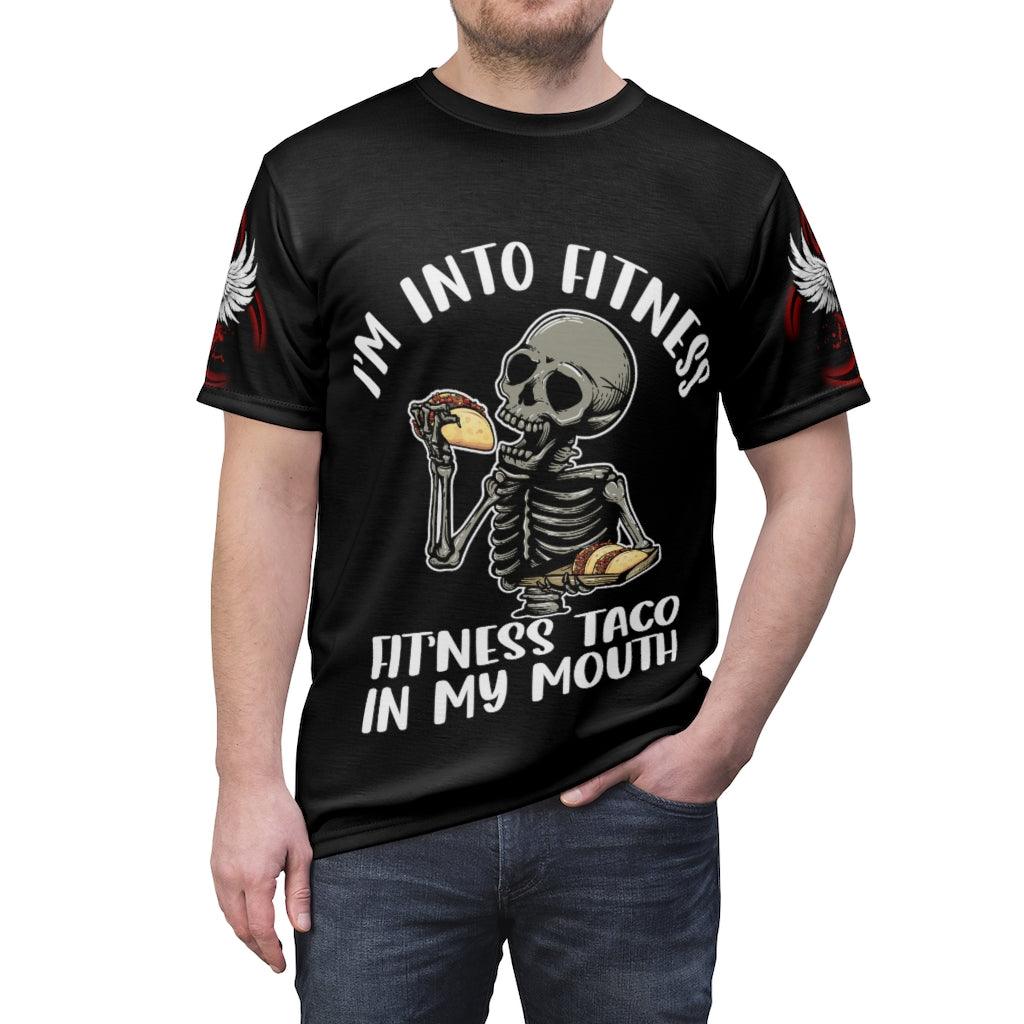 I'm Into Fitness - Unisex AOP Cut & Sew Tee - Wonder Skull
