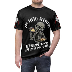 I'm Into Fitness - Unisex AOP Cut & Sew Tee - Wonder Skull