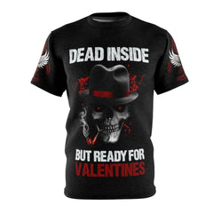 Dead Inside But Ready For Valentines - Unisex AOP Cut & Sew Tee - Wonder Skull