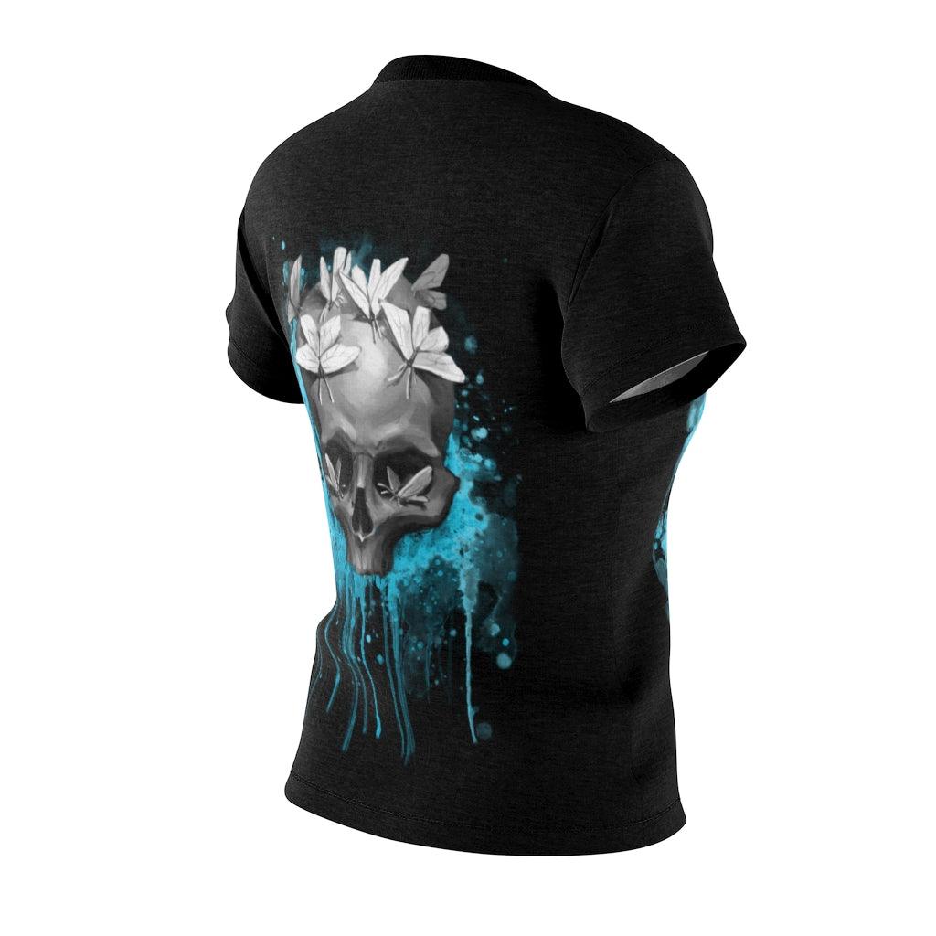 Water Color Skull All Over Print T-shirt For Women - Wonder Skull