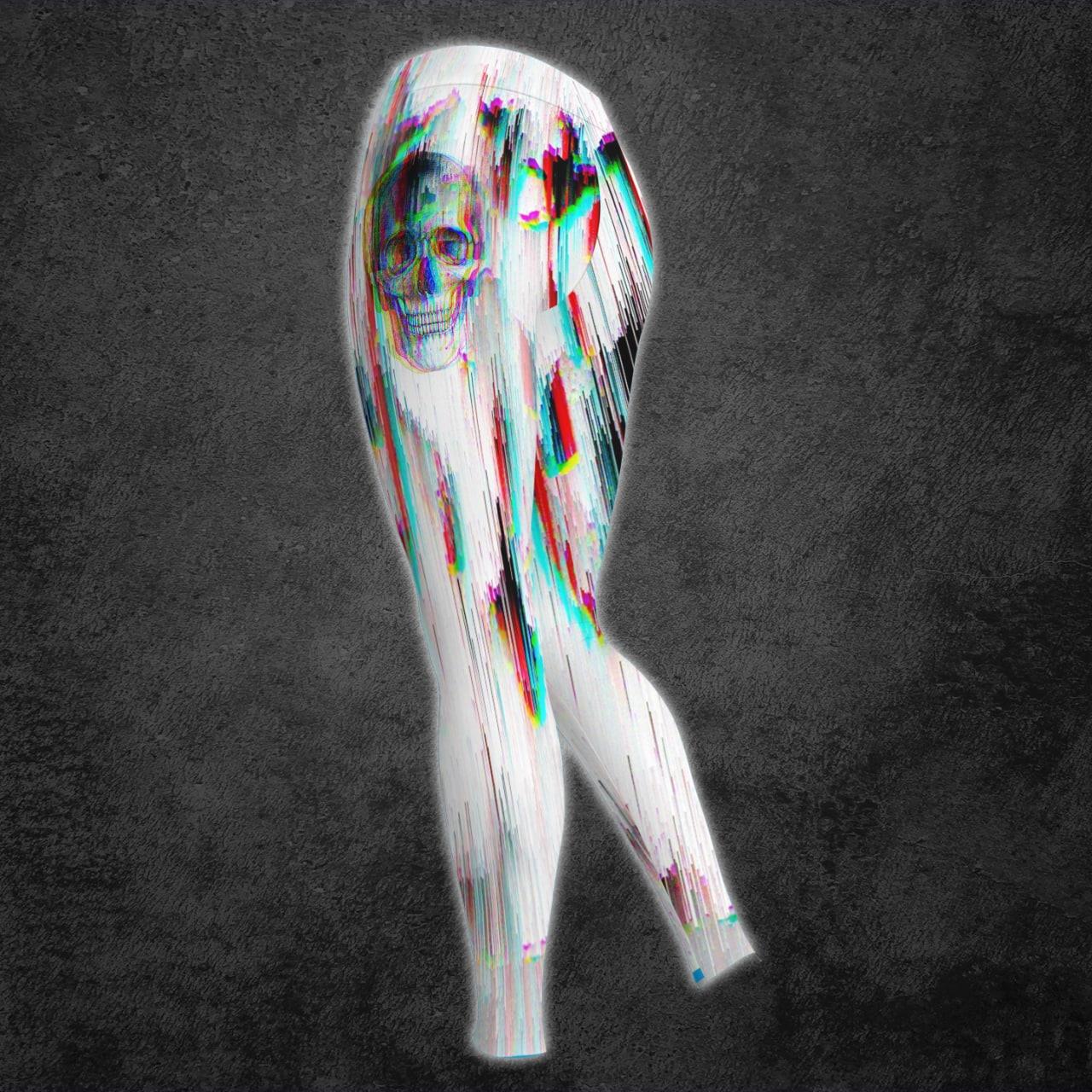 Black White Flicker Skull And Roses Print Combo Hoodie And Leggings - Wonder Skull