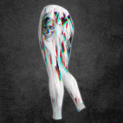 Black White Flicker Skull And Roses Print Combo Hoodie And Leggings - Wonder Skull