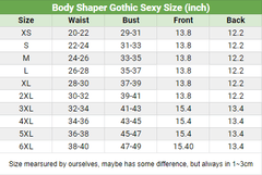 Black Gothic Latex Bodysuit, Amazing Waist Trainer For Women - Wonder Skull