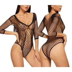 Fashion Fishnet Bodysuit, Sexy Slim Stretch Bodycon For Women - Wonder Skull